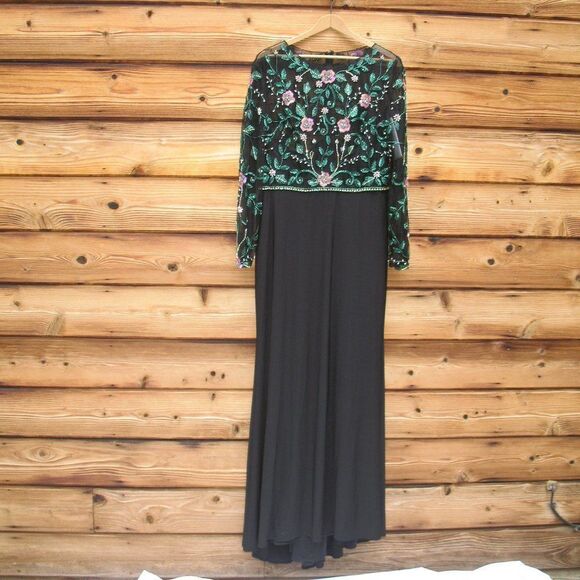 Mac Duggal 67870 Womens BEADED ILLUSION HIGH NECK TRUMPET GOWN - Picture 5 of 14